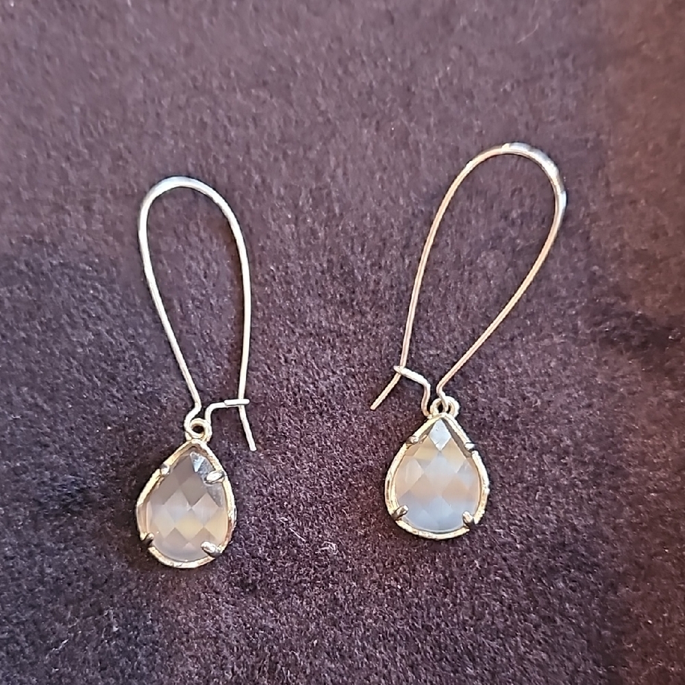 Kendra Scott Silver Teardrop Earrings